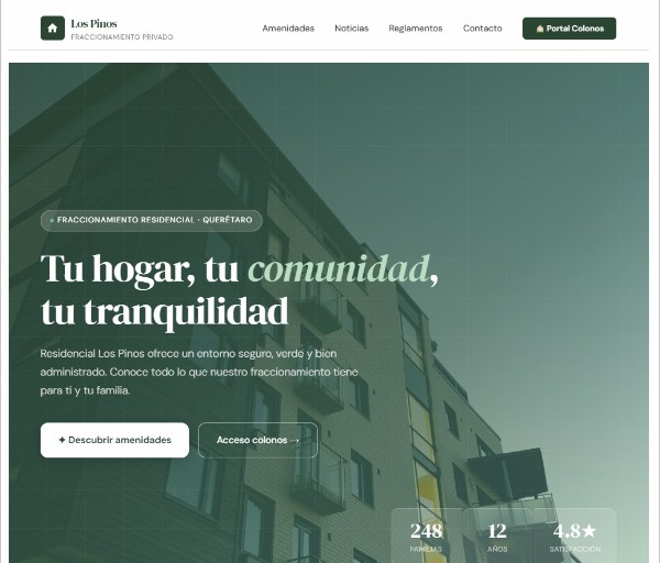 Example page for condominiums